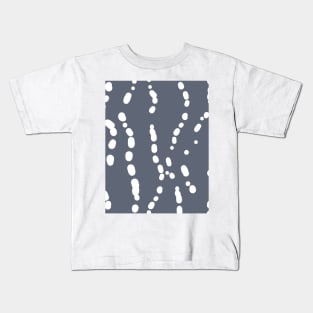Blue white abstract underwater bubbles Kids T-Shirt
